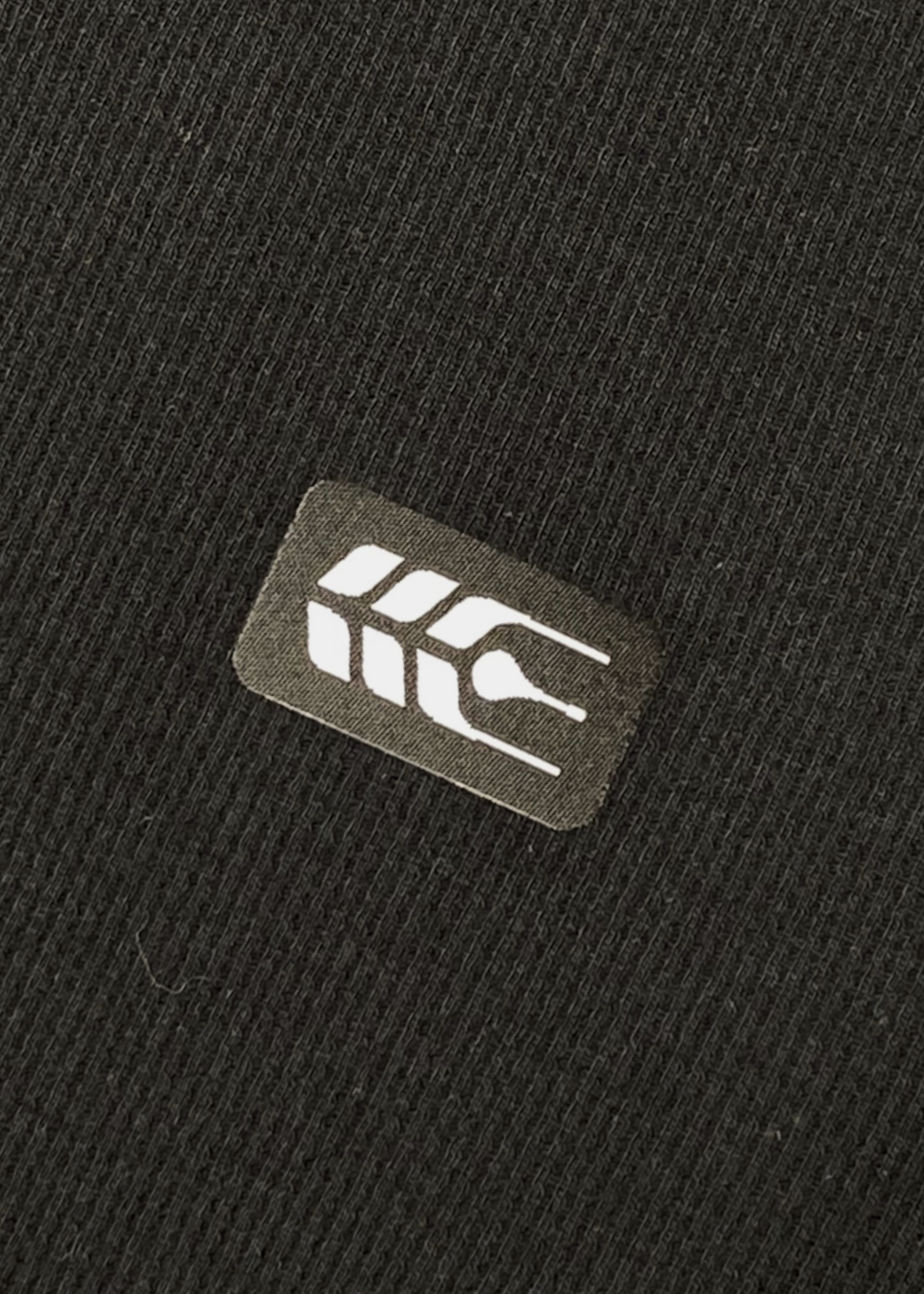Minimal Patch Thermal Long Sleeve | Black | Unisex - Hardpressed Print Studio Inc.
