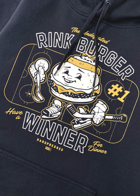 Rink Burger Sweater | Charcoal | Unisex - Hardpressed Print Studio Inc.