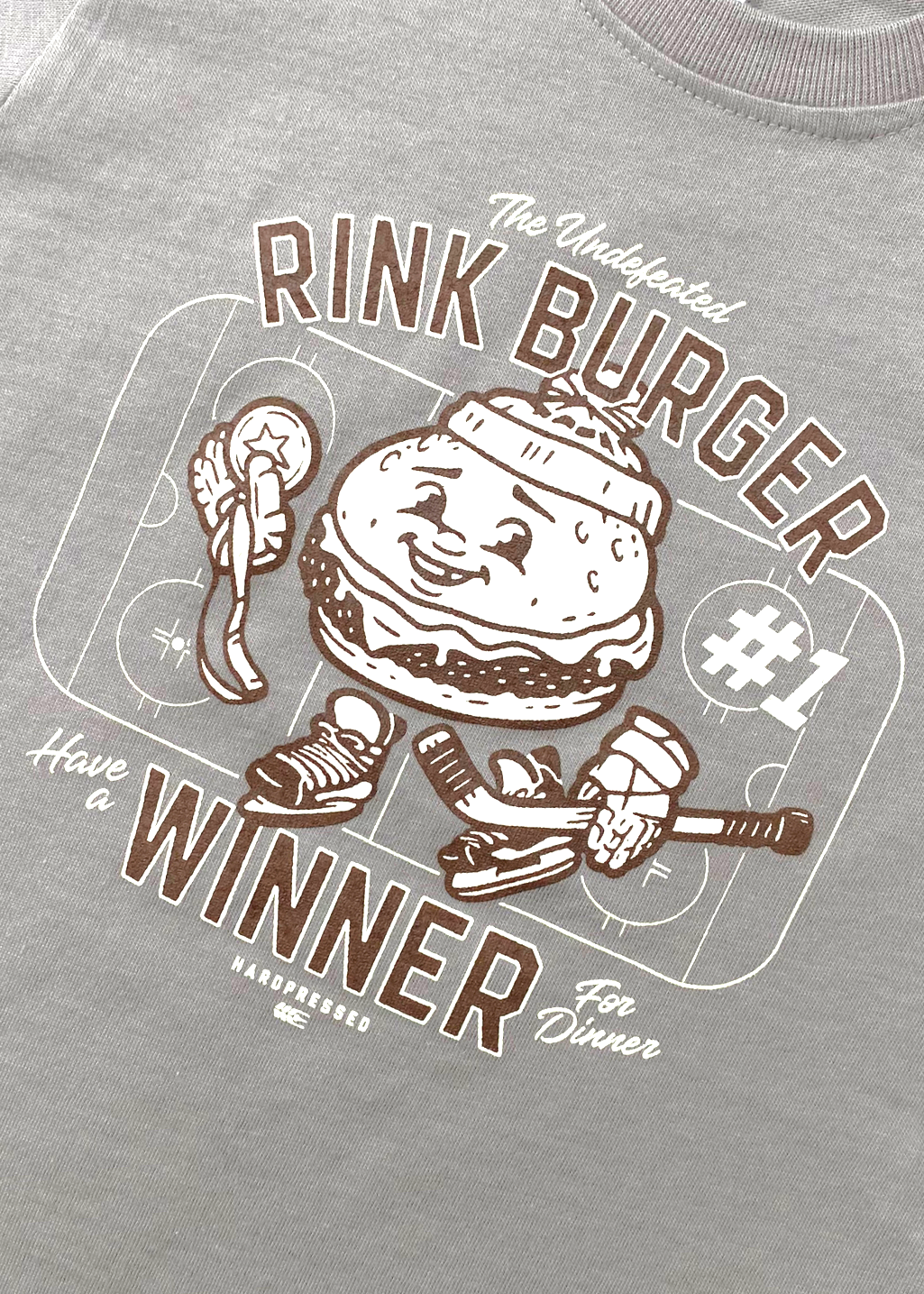 Rink Burger Tee | Blade/Steel | Kids - Hardpressed Print Studio Inc.