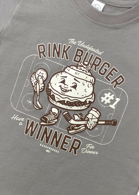 Rink Burger Tee | Blade/Steel | Kids - Hardpressed Print Studio Inc.