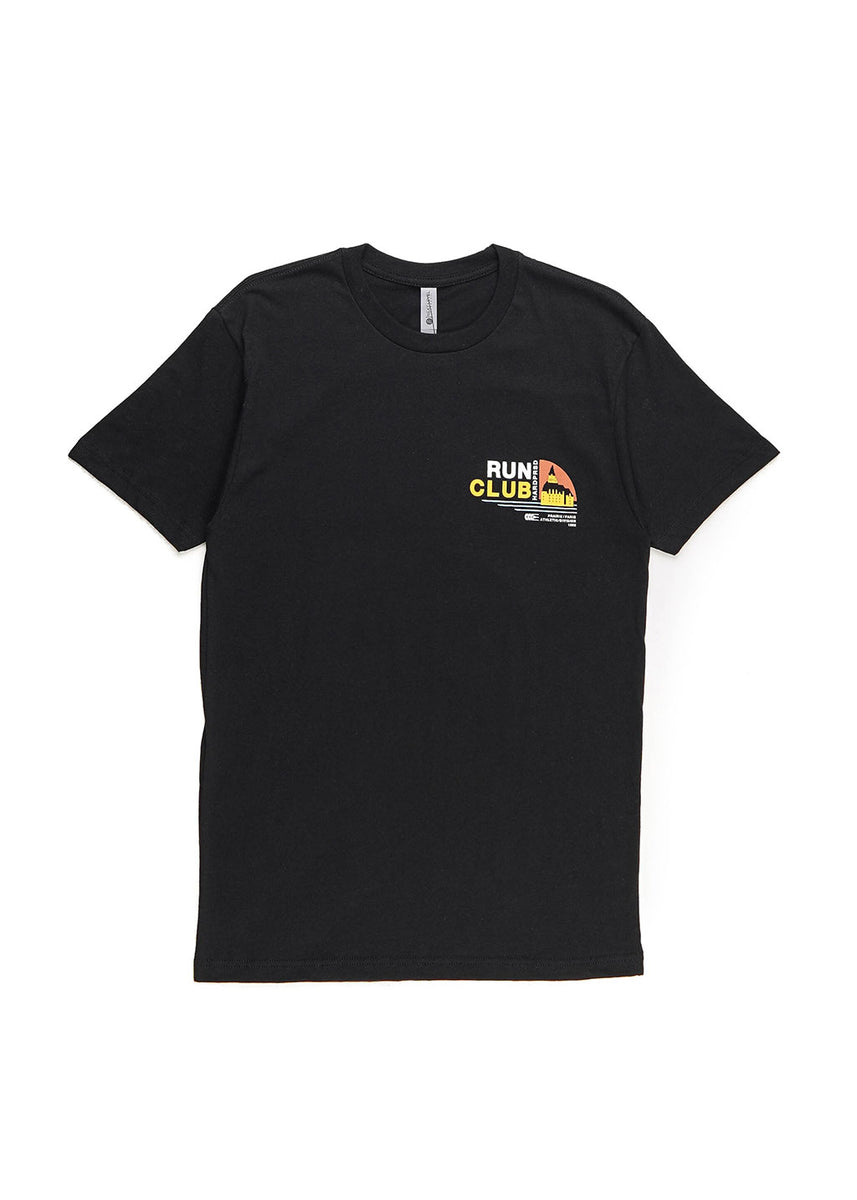 Uni XS Ladies XXL Run Club Tee Black Unisex and Ladies Unisex XS