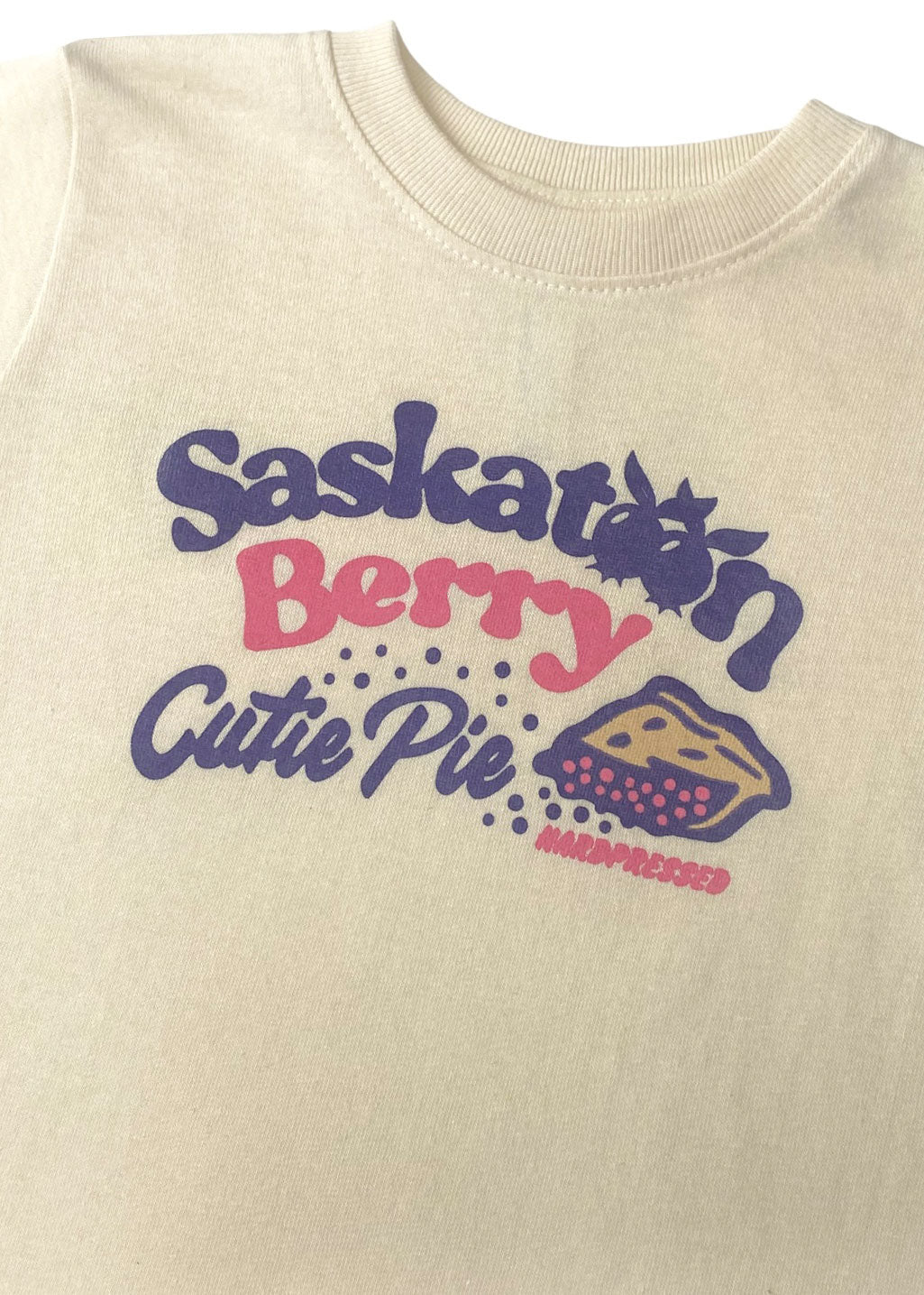 Saskatoon Berry Cutie Pie Tee | Butter | Kids - Hardpressed Print Studio Inc.