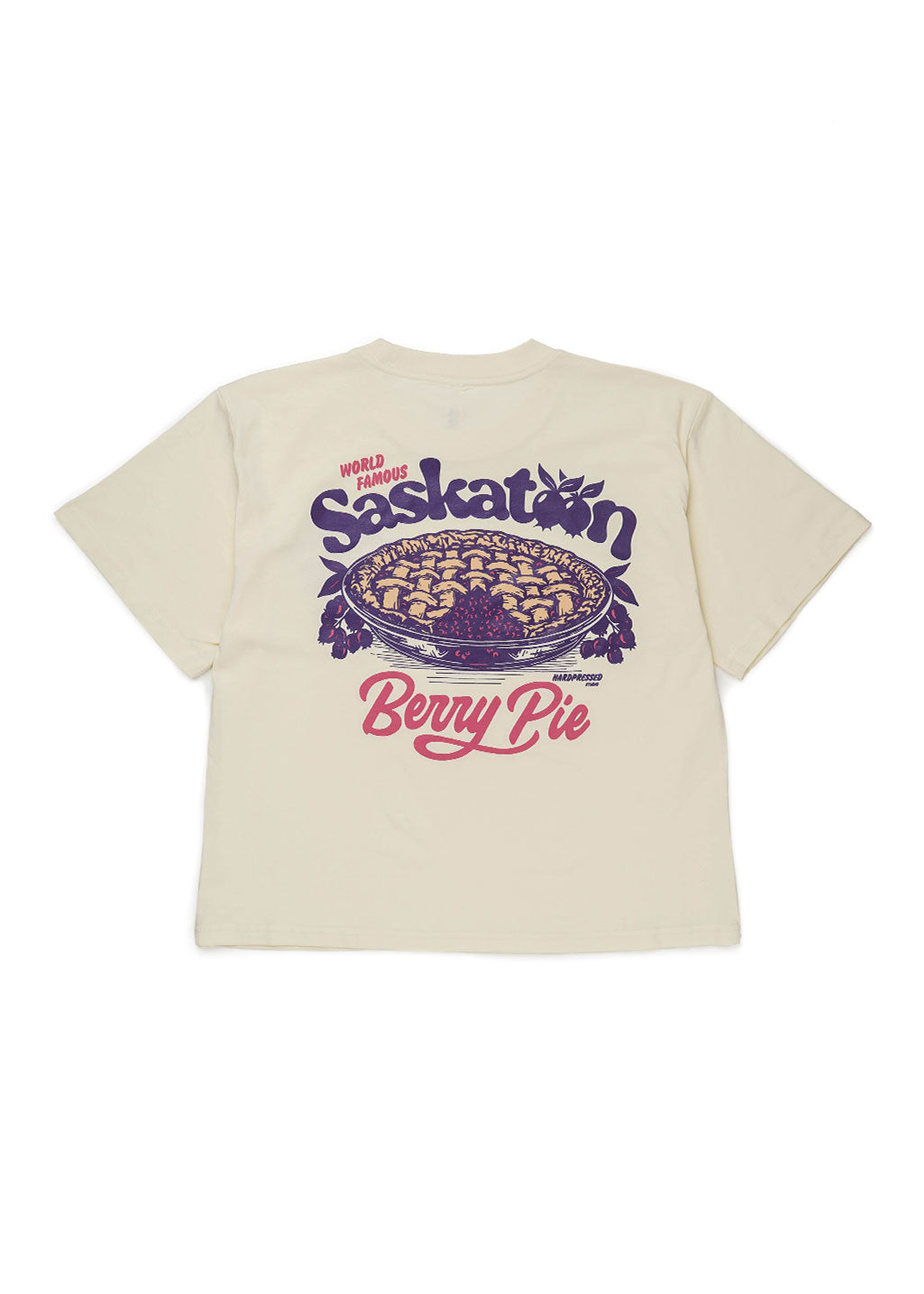 Saskatoon Berry Pie Boxy Tee | Butter | Ladies - Hardpressed Print Studio