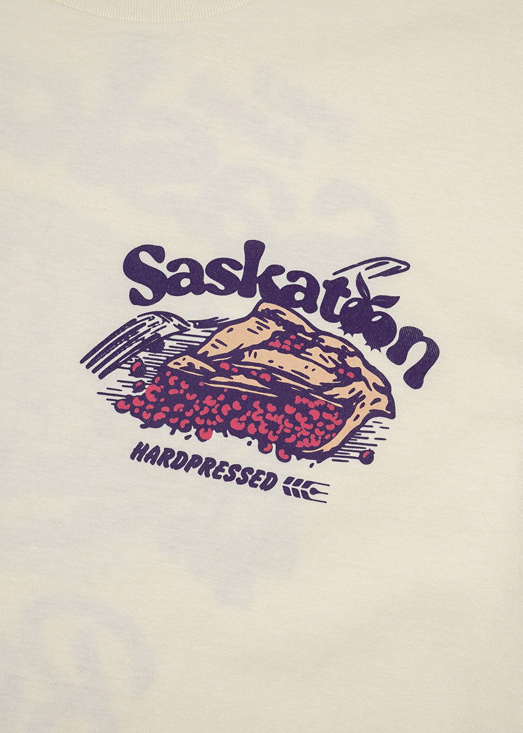Saskatoon Berry Pie Boxy Tee | Butter | Ladies - Hardpressed Print Studio