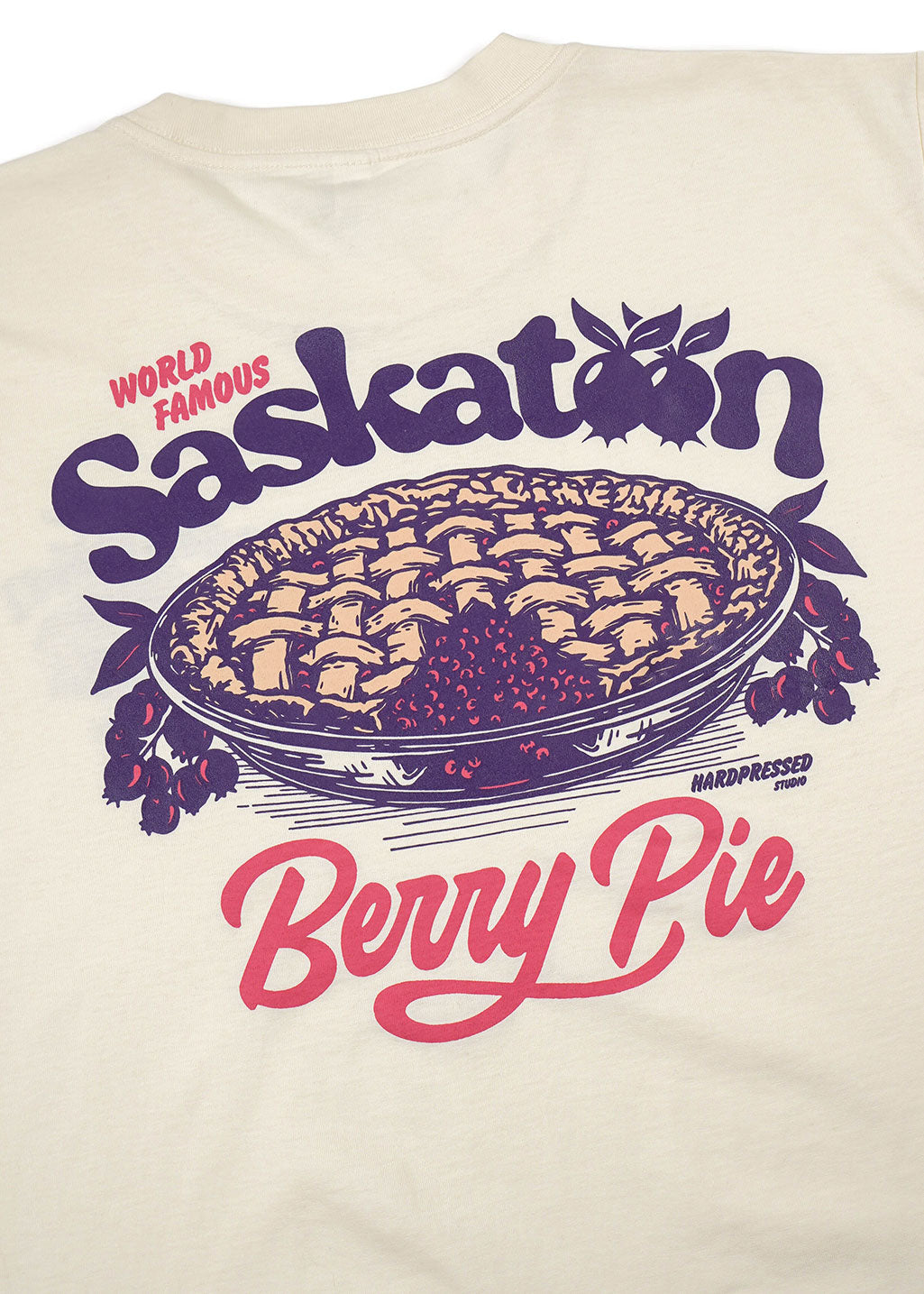 Saskatoon Berry Pie Boxy Tee | Butter | Ladies - Hardpressed Print Studio