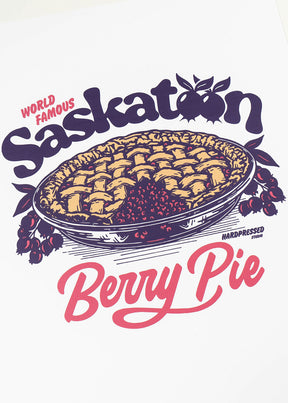 Saskatoon Berry Pie Poster Print | White - Hardpressed Print Studio Inc.