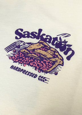 Saskatoon Berry Pie Tee | Soft Butter | Unisex (NEW!) - Hardpressed Print Studio Inc.