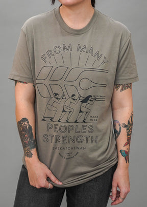 Strength Tee | Warm Grey | Unisex and Ladies - Hardpressed Print Studio