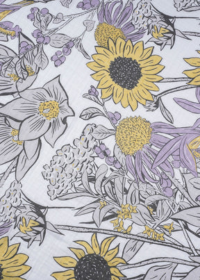 Wild Flora Baby Blanket | Muslin Cotton - Hardpressed Print Studio