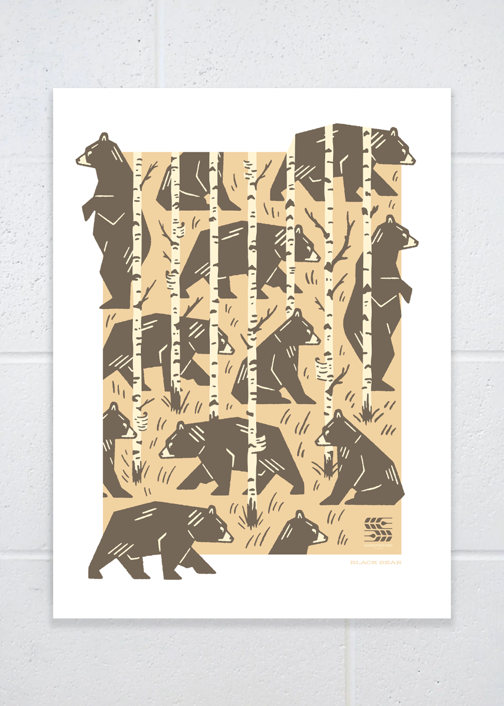 Wildlife Series Poster Print | Black Bear - Hardpressed Print Studio Inc.