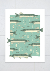 Wildlife Series Poster Print | Pike - Hardpressed Print Studio Inc.