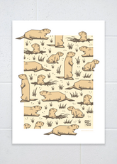 Wildlife Series Poster Print | Prairie Dog - Hardpressed Print Studio Inc.
