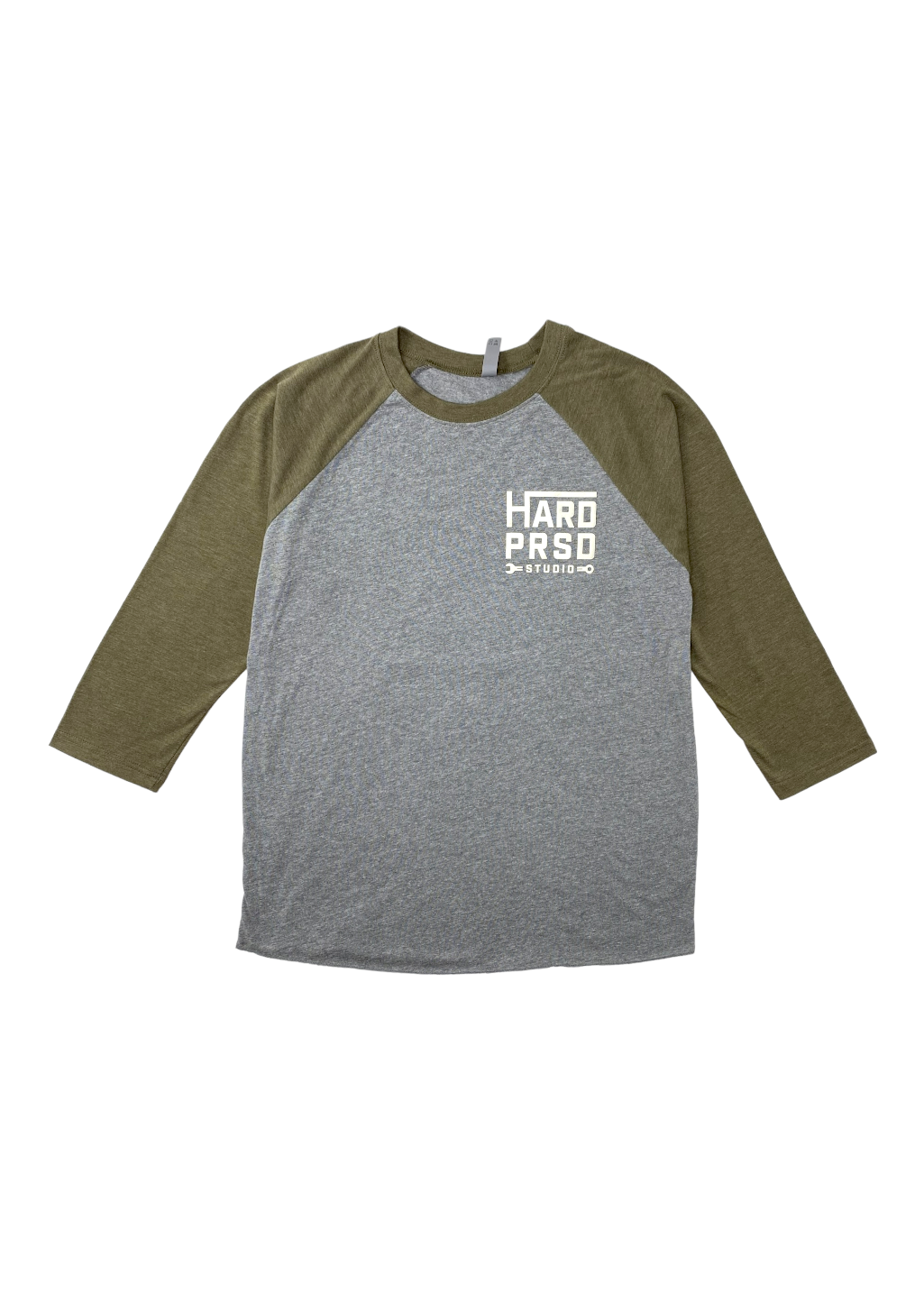Hard-Wear Store Baseball Tee | Coverall Green/Charcoal | Unisex - Hardpressed Print Studio Inc.