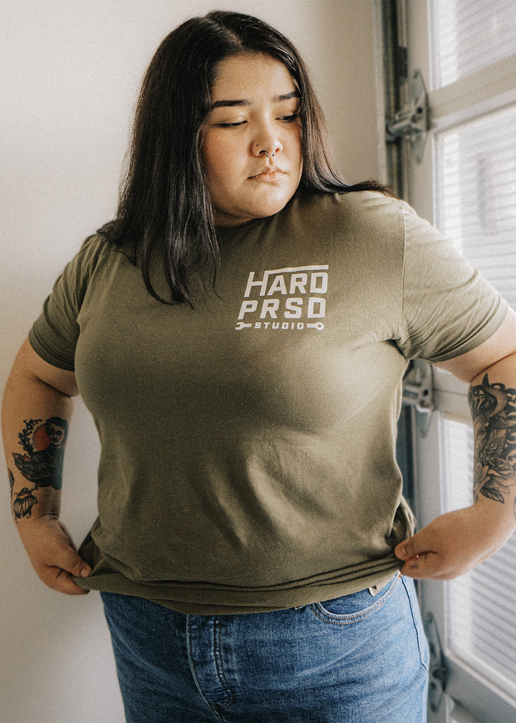 Hard-Wear Store Tee | Coverall Green | Unisex - Hardpressed Print Studio Inc.