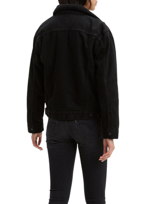 Levi s Ex BF Sherpa Trucker Yes Black Hardpressed Print Studio Inc