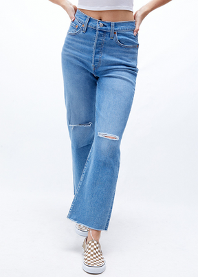 Levi s Ribcage Straight Ankle Fall Trip Hardpressed Print Studio Inc