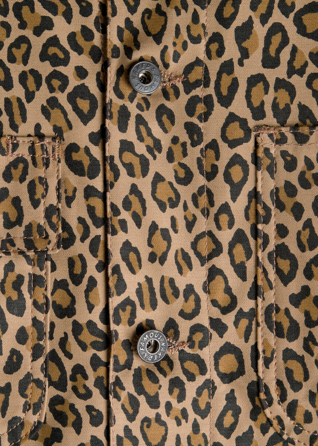 Naked & Famous Denim - Chore Coat - Leopard Print - Hardpressed Print Studio Inc.