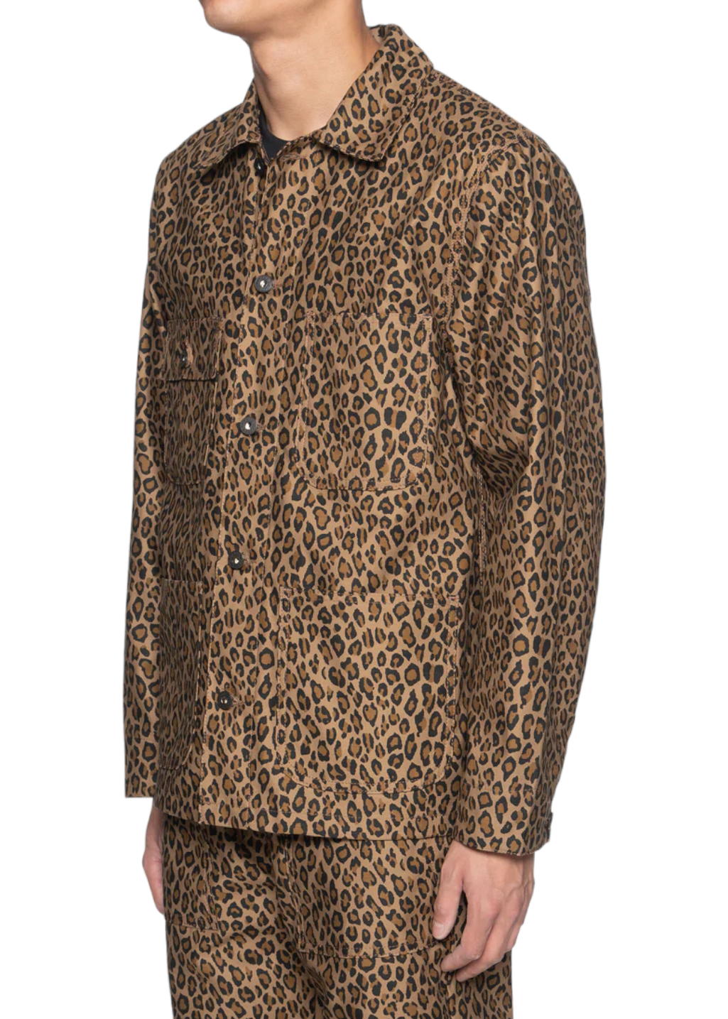 Naked & Famous Denim - Chore Coat - Leopard Print - Hardpressed Print Studio Inc.