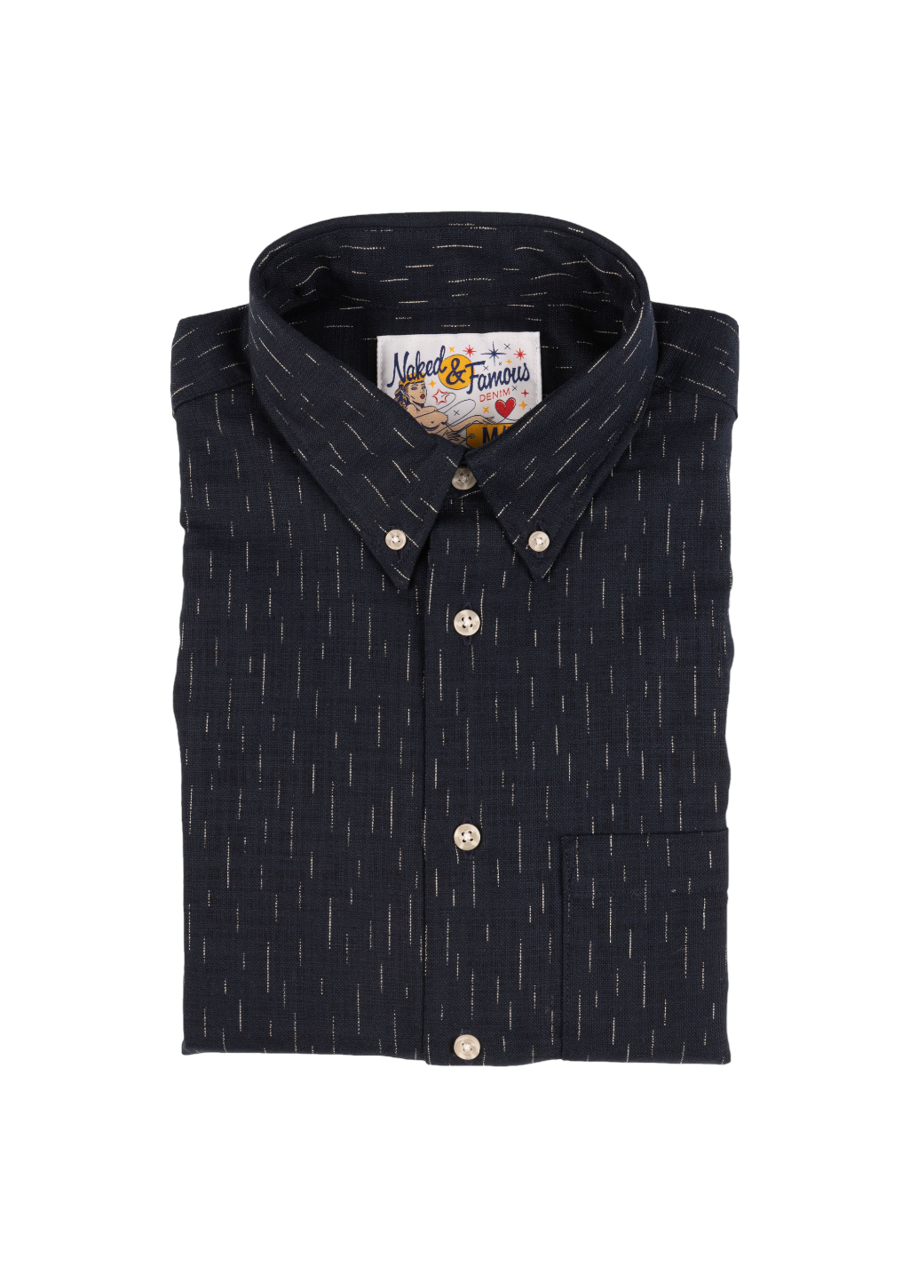 Naked & Famous Denim - Easy Shirt - Kimono Print - Rain - Hardpressed Print Studio Inc.