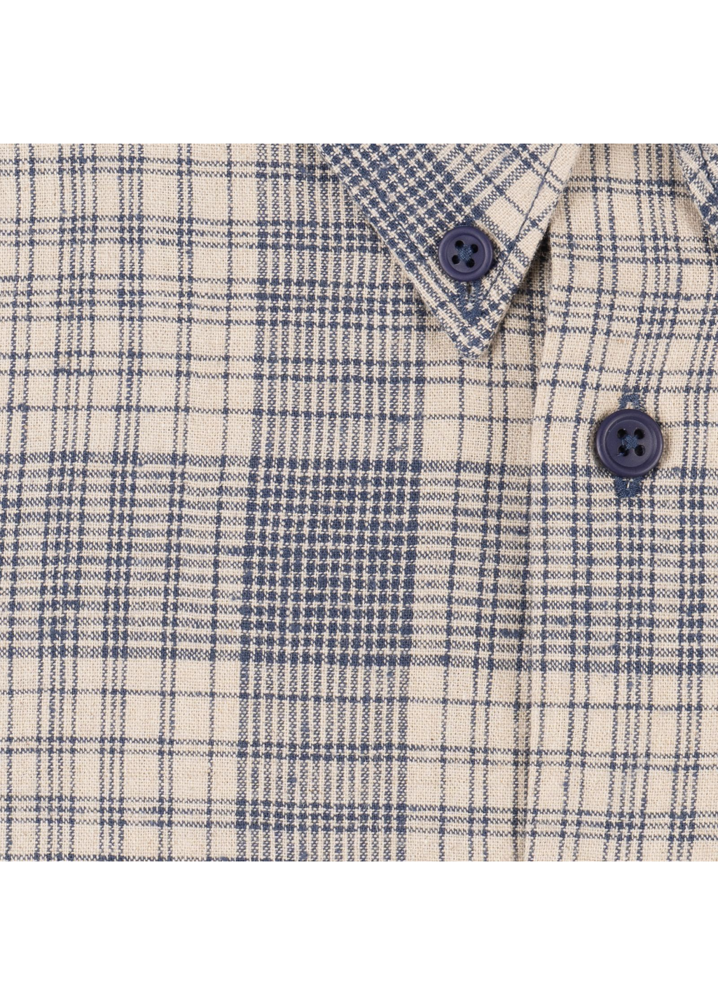 Naked & Famous Denim - Easy Shirt - Linen Cotton Check - Blue - Hardpressed Print Studio Inc.