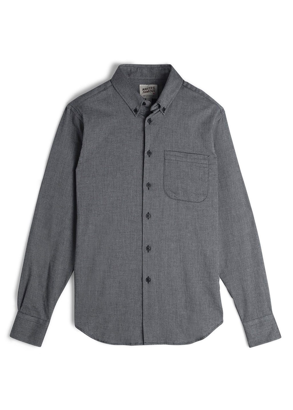 Naked & Famous Denim - Easy Shirt - Organic Cotton Twill - Black - Hardpressed Print Studio
