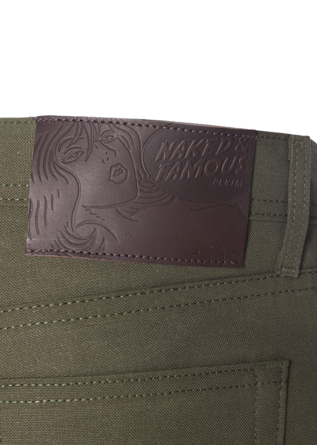 Naked & Famous Denim - Weird Guy - Army Duck Green Selvedge - Hardpressed Print Studio Inc.