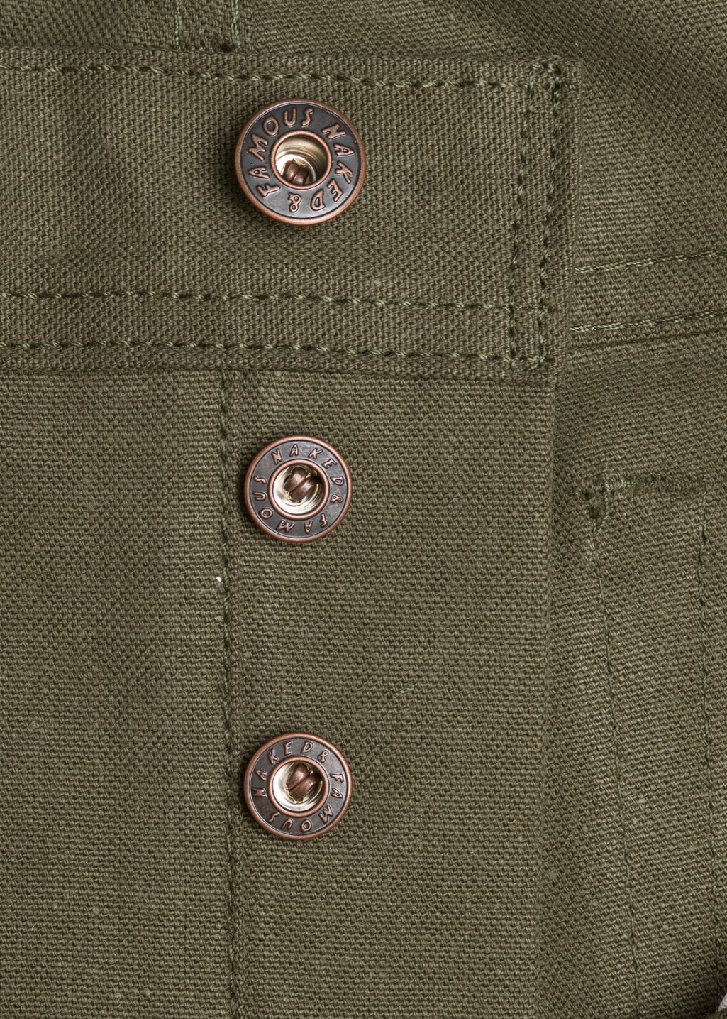 Naked & Famous Denim - Weird Guy - Army Duck Green Selvedge - Hardpressed Print Studio Inc.