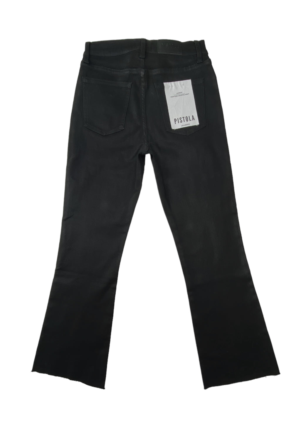Pistola - Lennon - High Rise Cropped Boot Cut - Coated Black - Hardpressed Print Studio Inc.