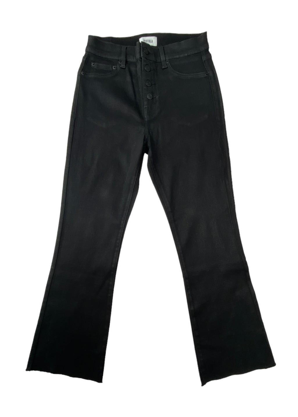 Pistola - Lennon - High Rise Cropped Boot Cut - Coated Black - Hardpressed Print Studio Inc.