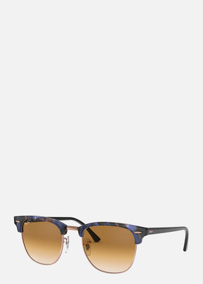 Ray Ban - RB3016 - 12565151 - Clubmaster Spotted Brown/Blue W/ Clear Gradient BR - Hardpressed Print Studio Inc.