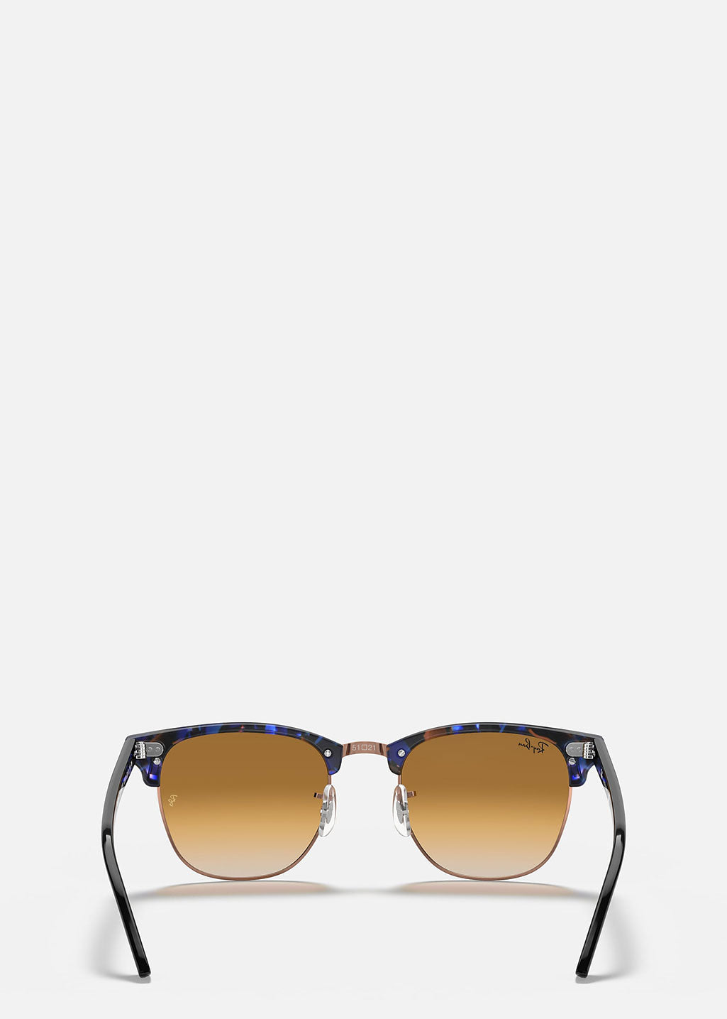 Ray Ban - RB3016 - 12565151 - Clubmaster Spotted Brown/Blue W/ Clear Gradient BR - Hardpressed Print Studio Inc.