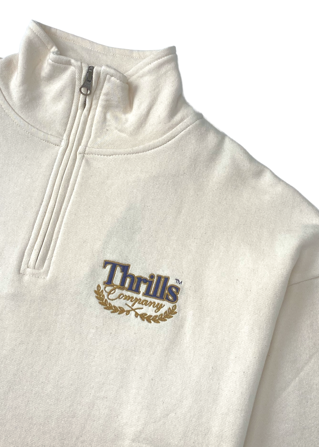 THRILLS - Deluxe 3/4 Zip Pullover - Unbleached - Hardpressed Print Studio Inc.