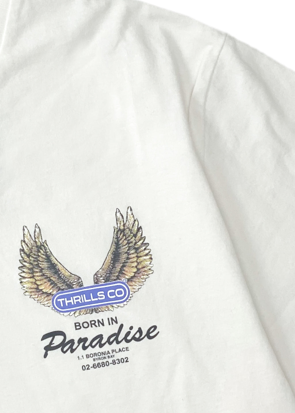 THRILLS - Wings of Paradise Merch Fit Super Crop Tee - Dirty White - Hardpressed Print Studio Inc.