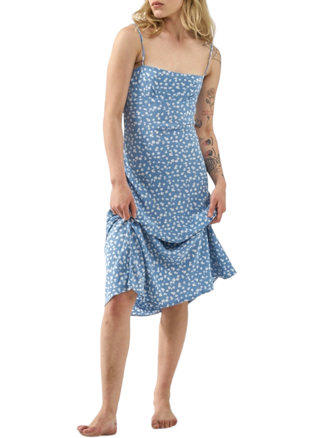 THRILLS - Aster Mid Length Dress - Powder Blue - Hardpressed Print Studio Inc.