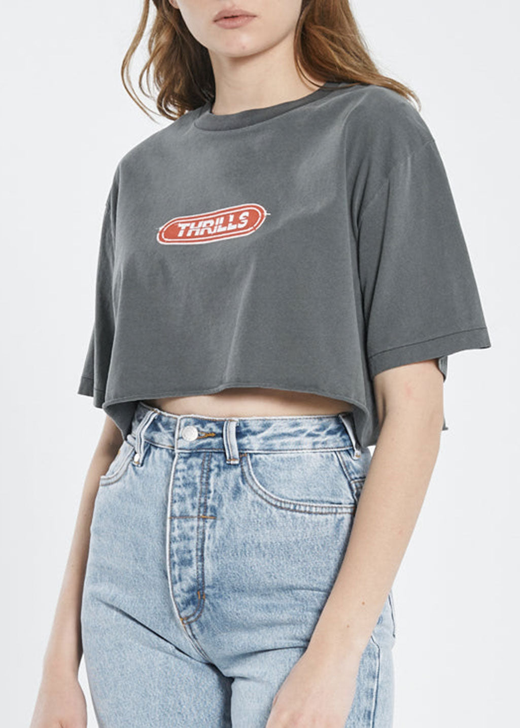 THRILLS - Red Pill Merch Super Crop Tee - Merch Black - Hardpressed Print Studio Inc.