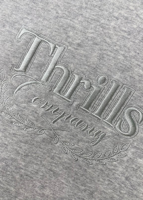 THRILLS - Bad Members Embro Slouch Crew Neck Fleece - Snow Marle - Hardpressed Print Studio Inc.