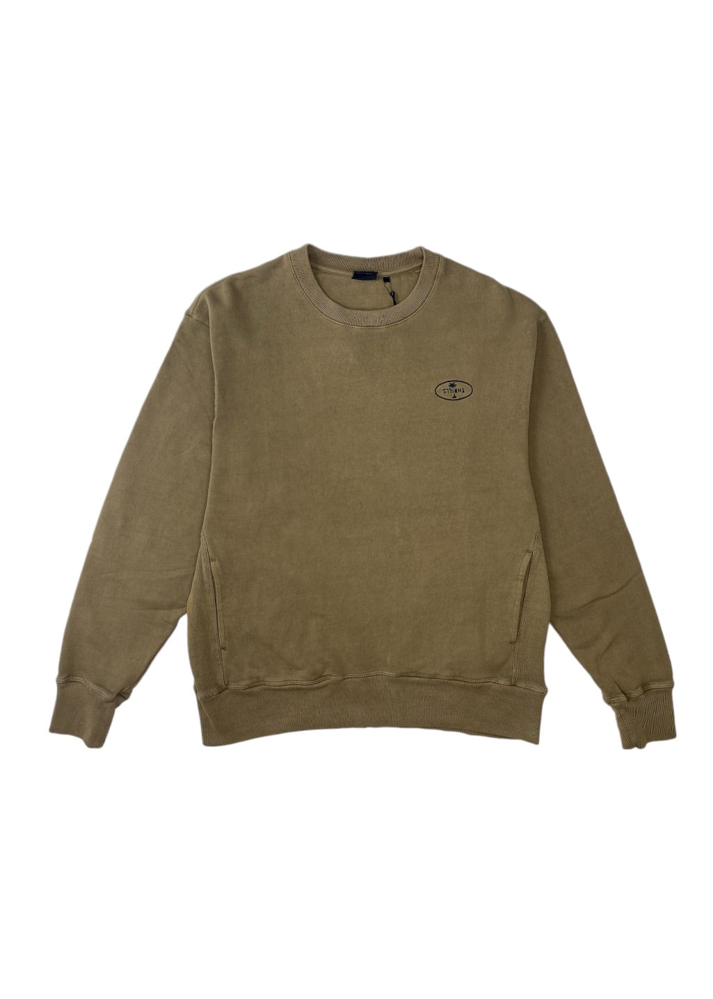 THRILLS - Palm Oval Embro Oversize Crew - Elmwood - Hardpressed Print Studio Inc.