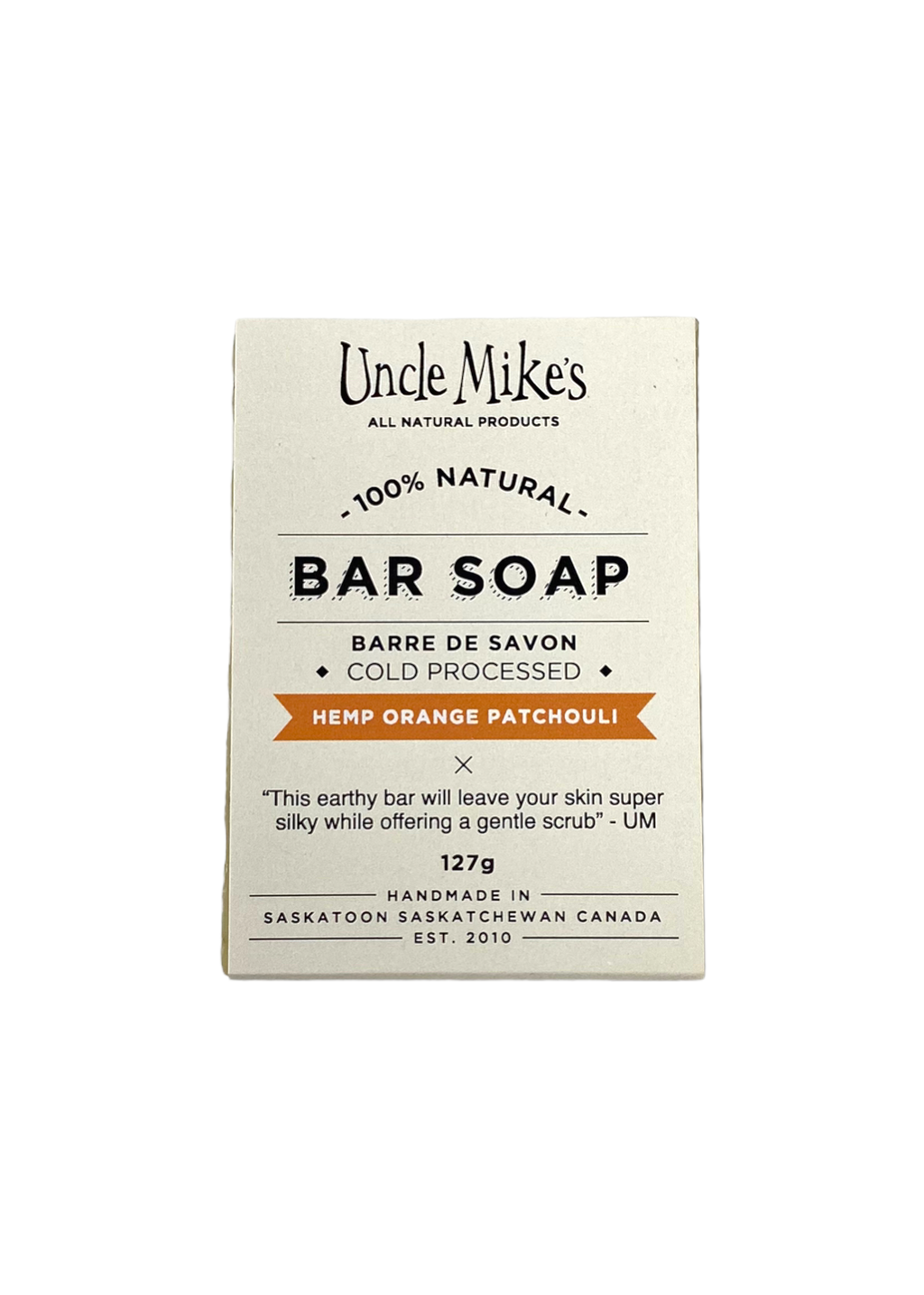 Uncle Mike's - Hemp Orange Patchouli Soap - Hardpressed Print Studio Inc.