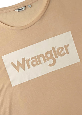 Wrangler - WAKSDTP Drape Logo Tee - Tender Peach - Hardpressed Print Studio Inc.