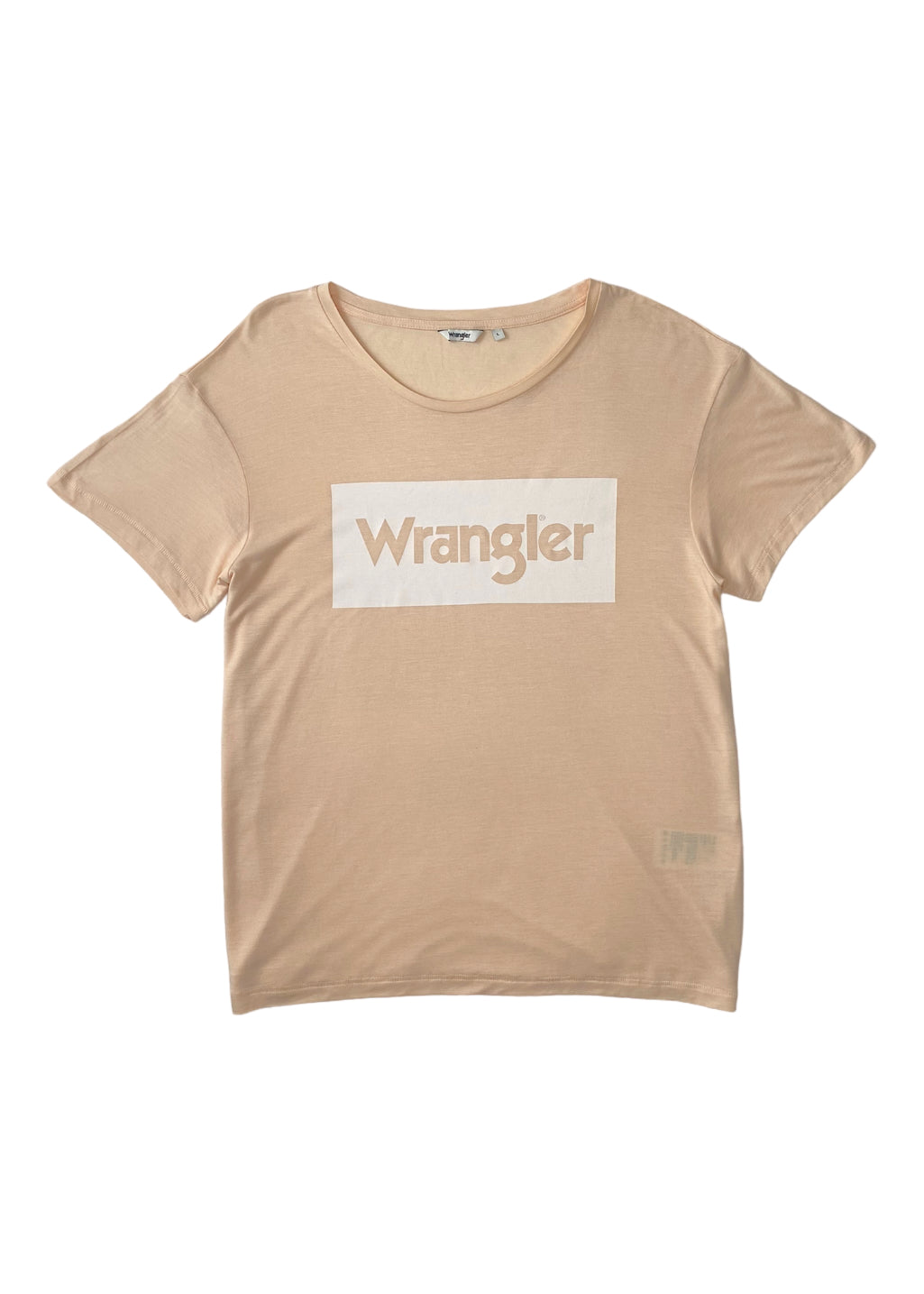 Wrangler - WAKSDTP Drape Logo Tee - Tender Peach - Hardpressed Print Studio Inc.